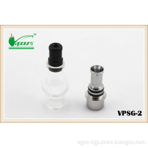 Mental Coil E Cigarette Atomizer , Glass Dome Wax Dry Herb Atomizer With No Leaking